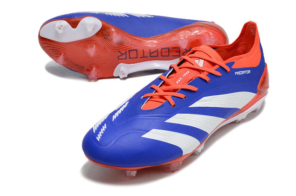 Adidas Predator Elite FG Low-Tops Soccer Cleats - Blue/White/Red 3