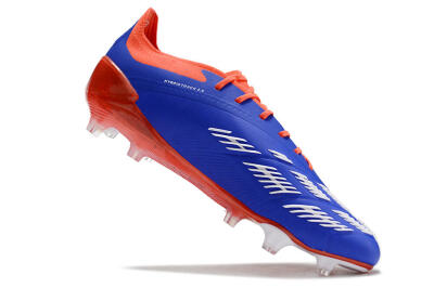 Adidas Predator Elite FG Low-Tops Soccer Cleats - Blue/White/Red
