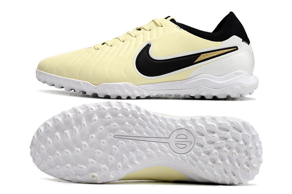 Nike Tiempo Legend 10 Pro TF Low-Tops Soccer Shoes - Beige/Black/White 1