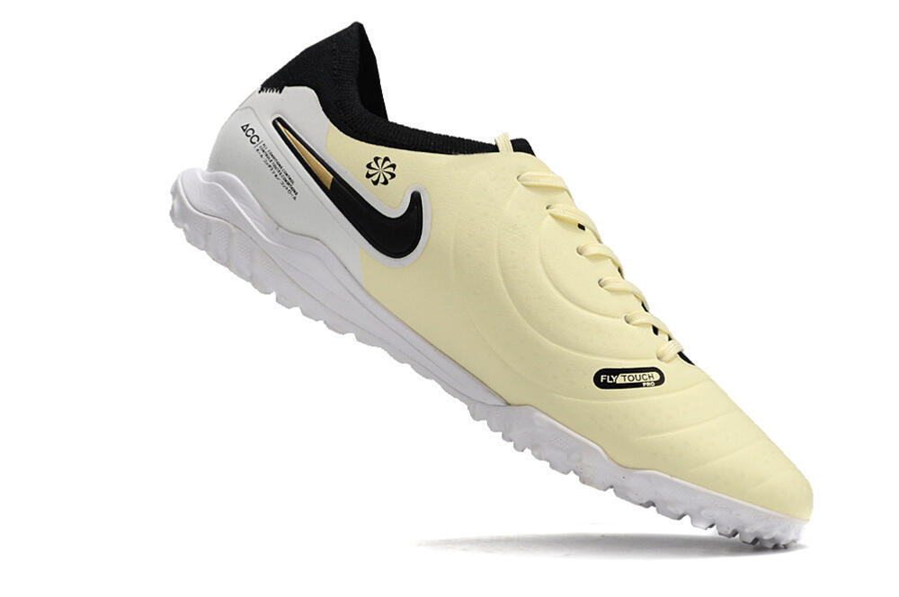 Nike Tiempo Legend 10 Pro TF Low-Tops Soccer Shoes - Beige/Black/White 4