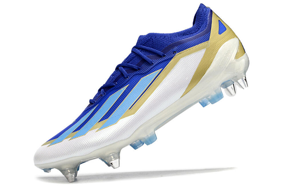 Adidas X Crazyfast.1 Messi SG Low-Tops Soccer Cleats - Blue/Jade/Gold/White 5