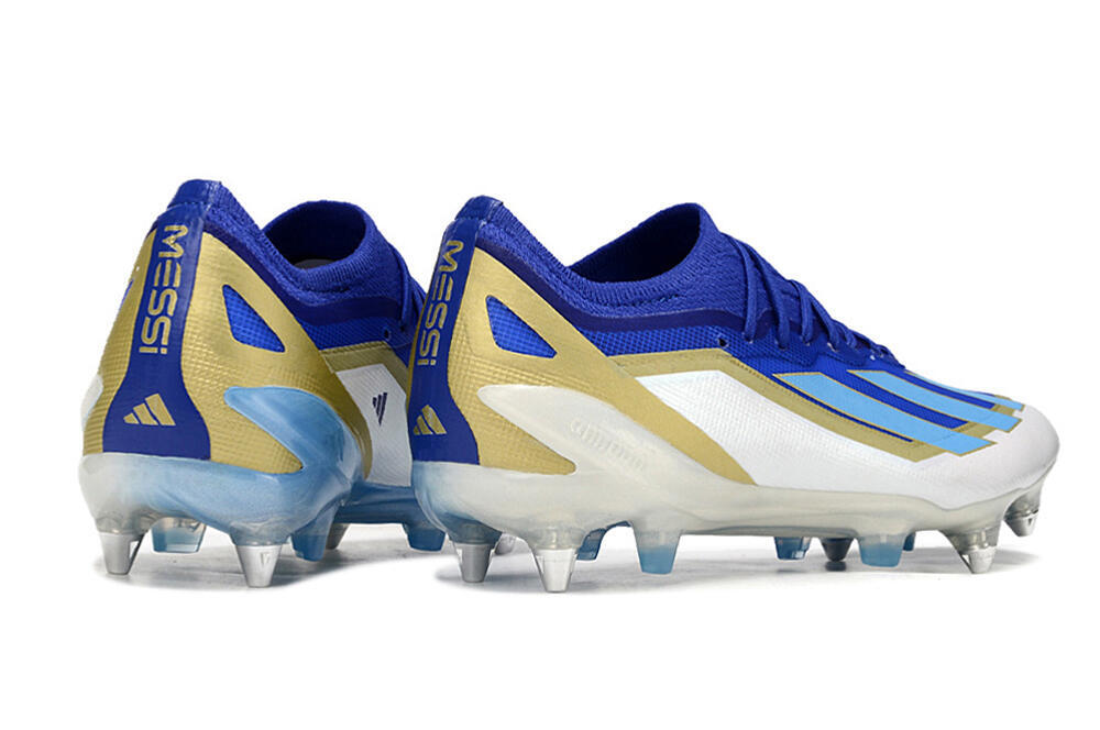 Adidas X Crazyfast.1 Messi SG Low-Tops Soccer Cleats - Blue/Jade/Gold/White 6