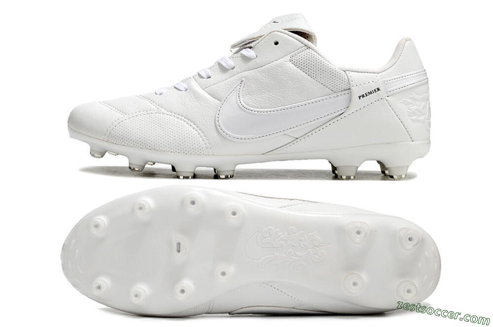 Nike Premier 3 FG Low-Tops Soccer Cleats - White/Black 1
