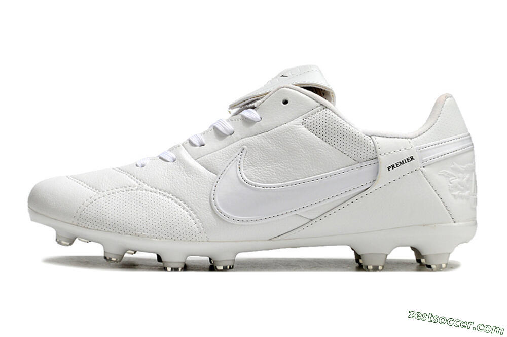 Nike Premier 3 FG Low-Tops Soccer Cleats - White/Black 2