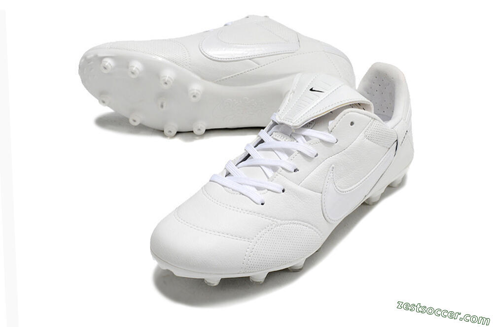 Nike Premier 3 FG Low-Tops Soccer Cleats - White/Black 3
