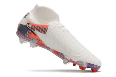 Nike Phantom Luna Elite NU FG High-Tops Soccer Cleats - White/Red/Yellow/Blue