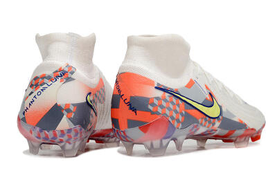 Nike Phantom Luna Elite NU FG High-Tops Soccer Cleats - White/Red/Yellow/Blue