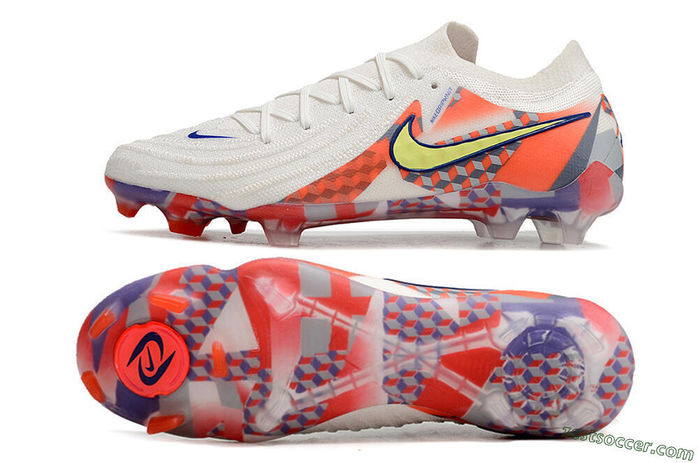 Nike Phantom Luna 2 Elite Olympics 2024 FG Low-Tops Soccer Cleats - White/Multicolor 1
