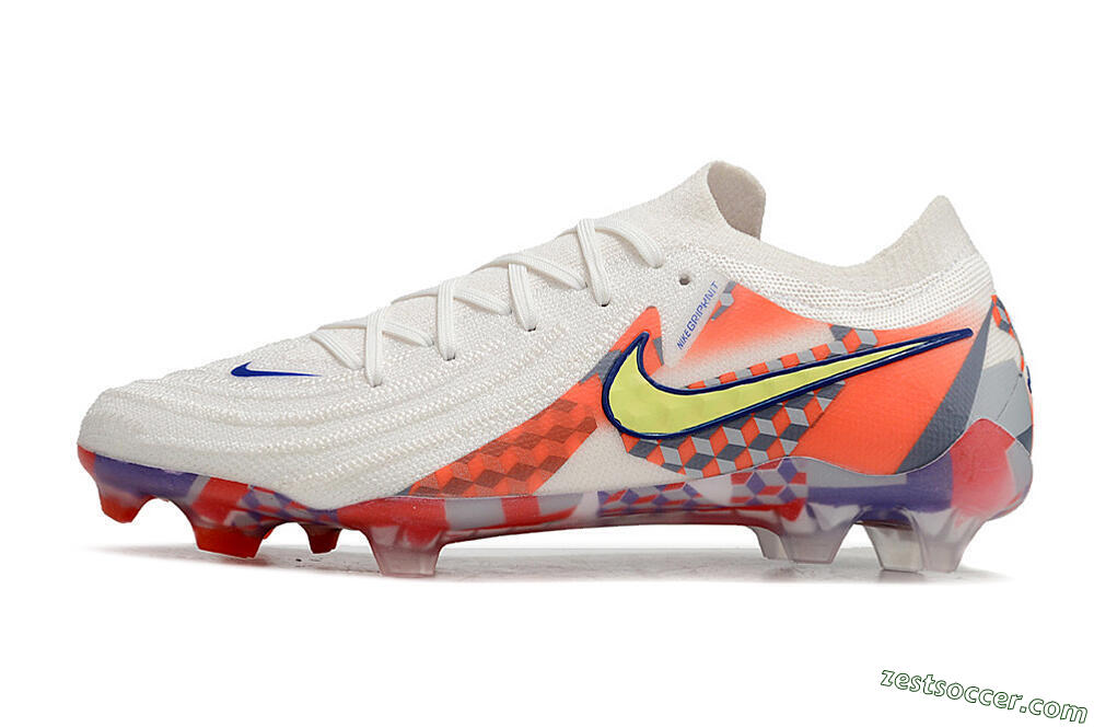 Nike Phantom Luna 2 Elite Olympics 2024 FG Low-Tops Soccer Cleats - White/Multicolor 2