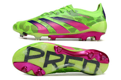 Adidas Predator Accuracy.1 FG Low-Tops Soccer Cleats - Green/Yellow/Purple