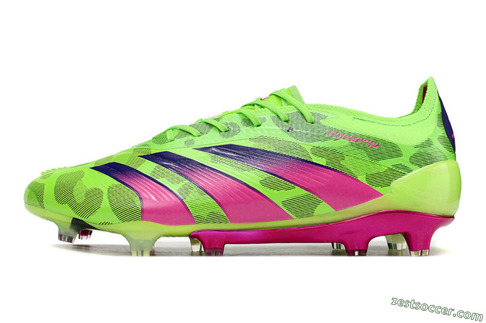 Adidas Predator Accuracy.1 FG Low-Tops Soccer Cleats - Green/Yellow/Purple 2