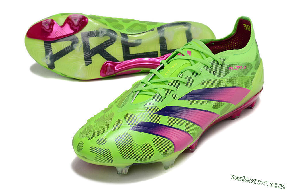 Adidas Predator Accuracy.1 FG Low-Tops Soccer Cleats - Green/Yellow/Purple 3