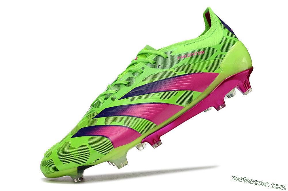 Adidas Predator Accuracy.1 FG Low-Tops Soccer Cleats - Green/Yellow/Purple 5