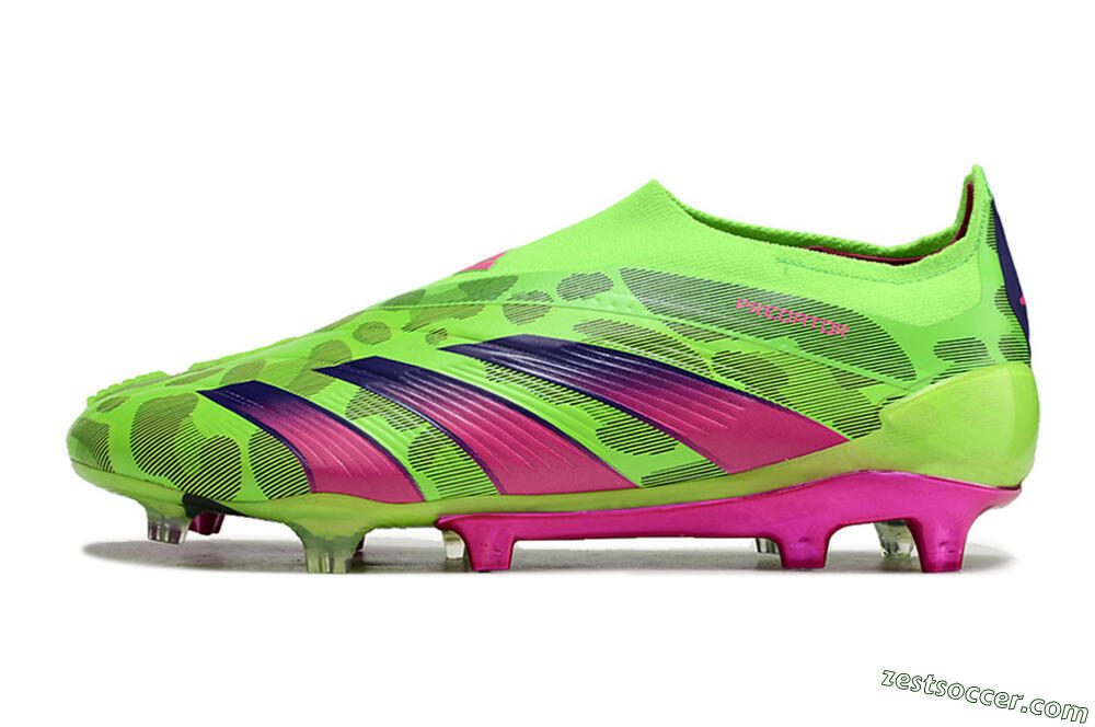 Adidas Predator Accuracy+ FG Low-Tops Soccer Cleats - Green/Purple/Yellow 2
