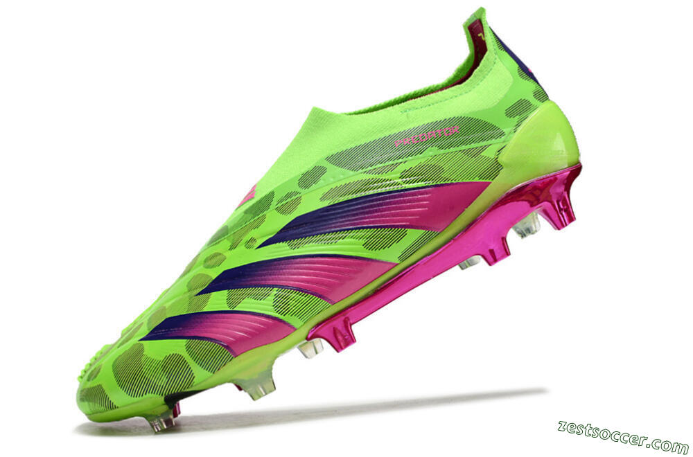 Adidas Predator Accuracy+ FG Low-Tops Soccer Cleats - Green/Purple/Yellow 5