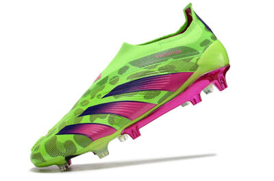 Adidas Predator Accuracy+ FG Low-Tops Soccer Cleats - Green/Purple/Yellow