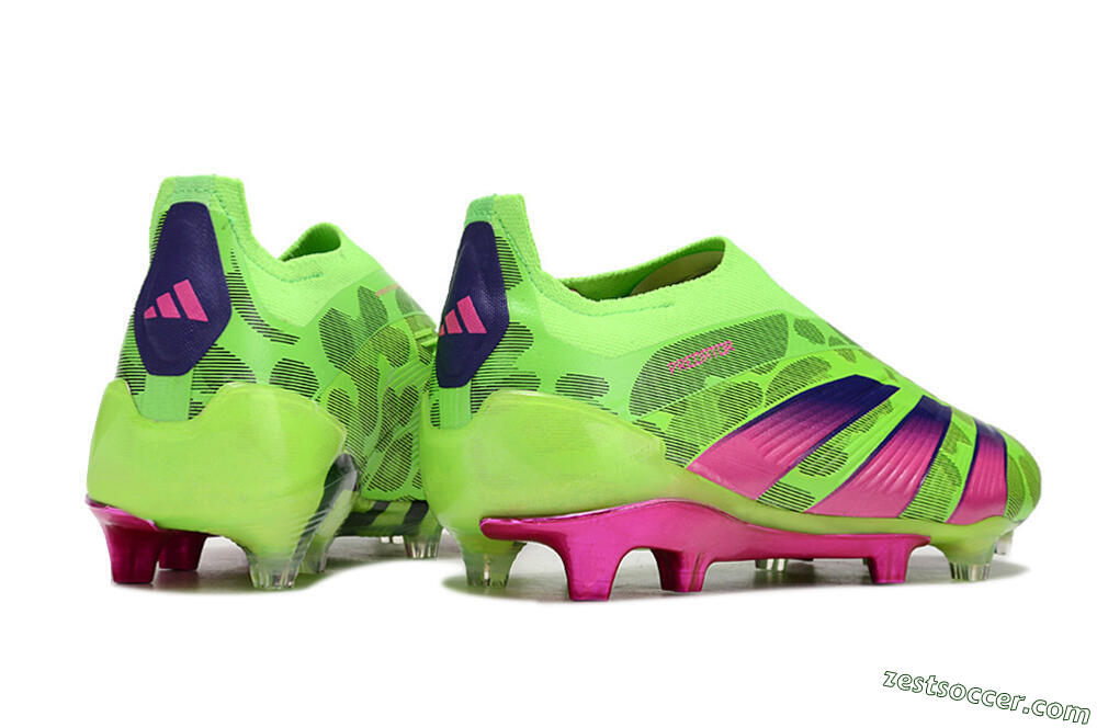 Adidas Predator Accuracy+ FG Low-Tops Soccer Cleats - Green/Purple/Yellow 6