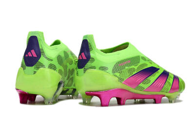 Adidas Predator Accuracy+ FG Low-Tops Soccer Cleats - Green/Purple/Yellow