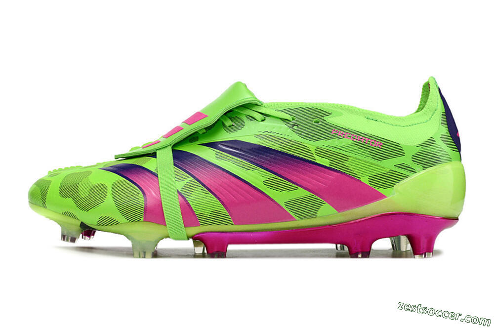 Adidas Predator Elite Foldover Tongue FG Low-Tops Soccer Cleats - Green/Pink/Purple/Yellow 2
