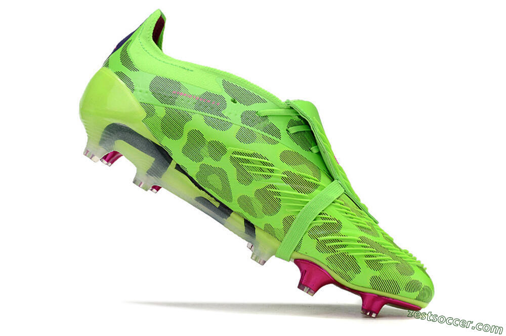Adidas Predator Elite Foldover Tongue FG Low-Tops Soccer Cleats - Green/Pink/Purple/Yellow 4
