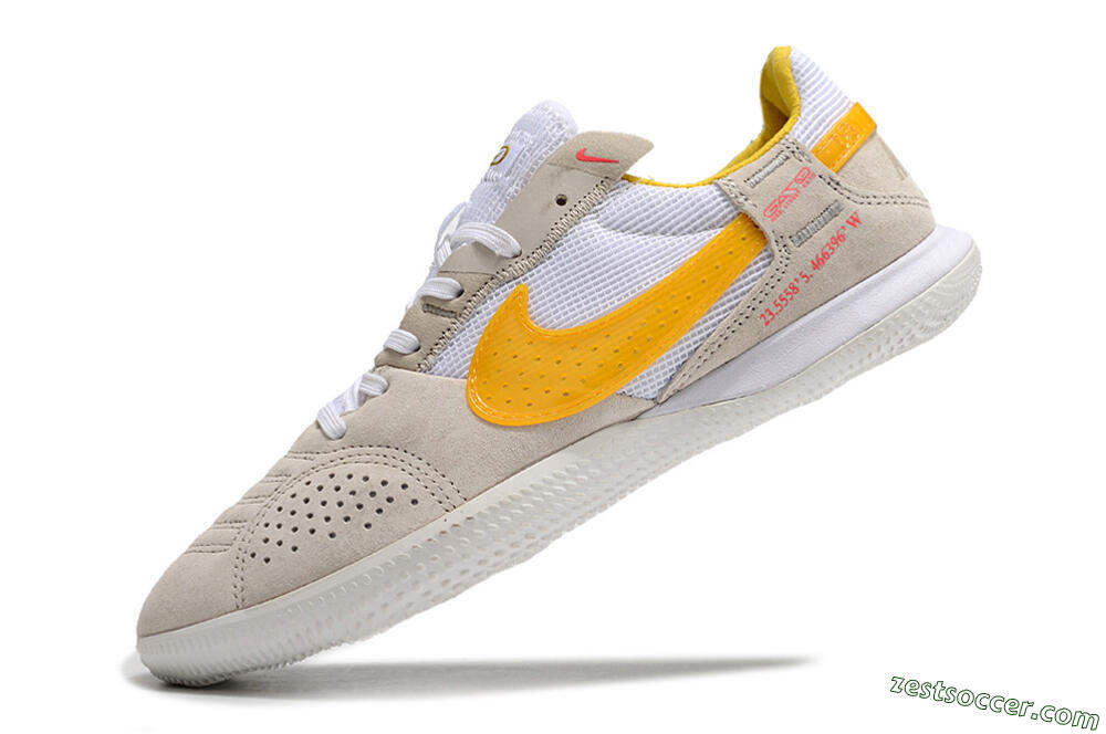 Nike Street Gato IC Low-Tops Soccer Shoes - Beige/Yellow/White 5