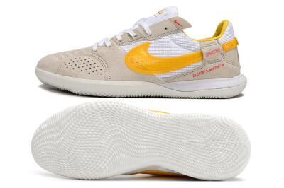 Nike Street Gato IC Low-Tops Soccer Shoes - Beige/Yellow/White