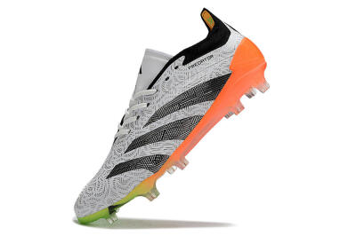 Adidas Predator Accuracy.1 FG Low-Tops Soccer Cleats - White/Black/Orange