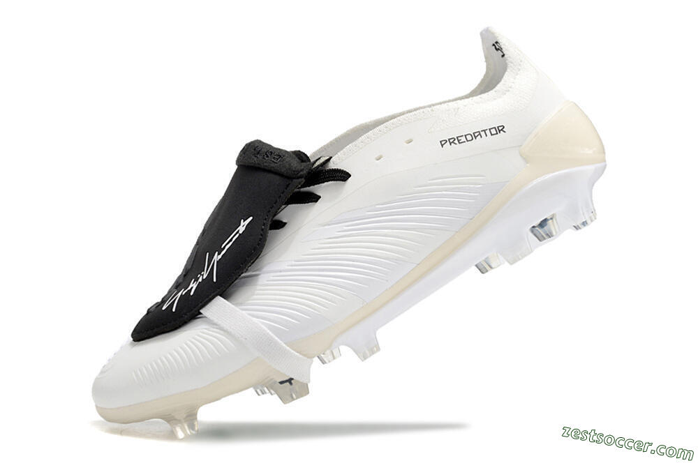 Adidas Predator Elite Foldover Tongue FG Low-Tops Soccer Cleats - Beige/Black/White 5