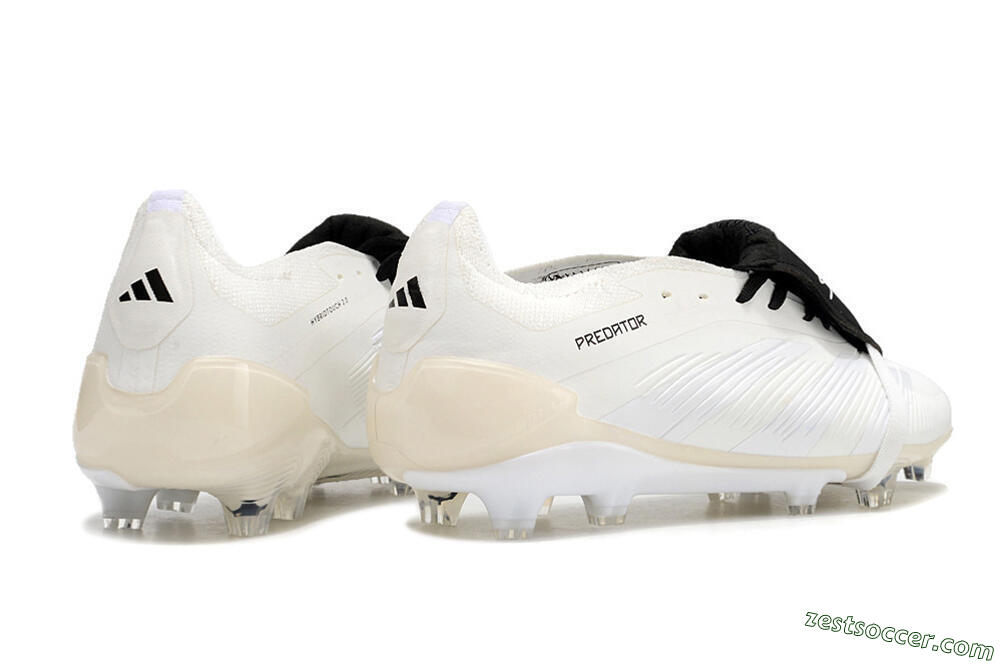 Adidas Predator Elite Foldover Tongue FG Low-Tops Soccer Cleats - Beige/Black/White 6