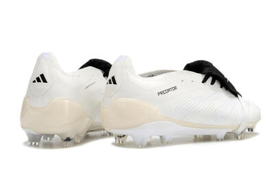 Adidas Predator Elite Foldover Tongue FG Low-Tops Soccer Cleats - Beige/Black/White