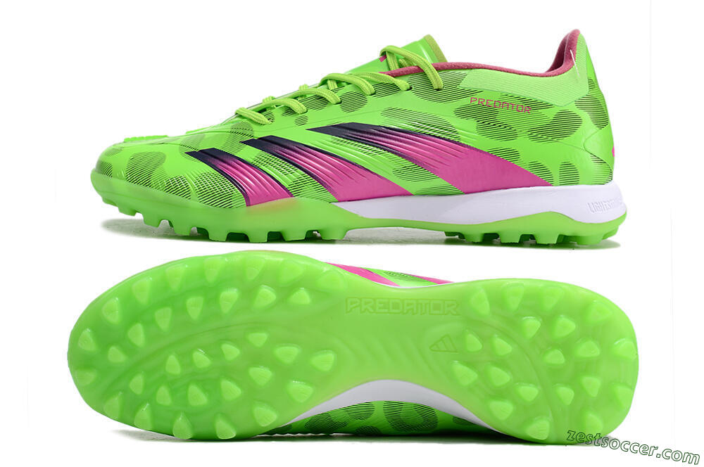 Adidas Predator Elite TF Low-Tops Soccer Shoes - Green/Purple/Pink 1