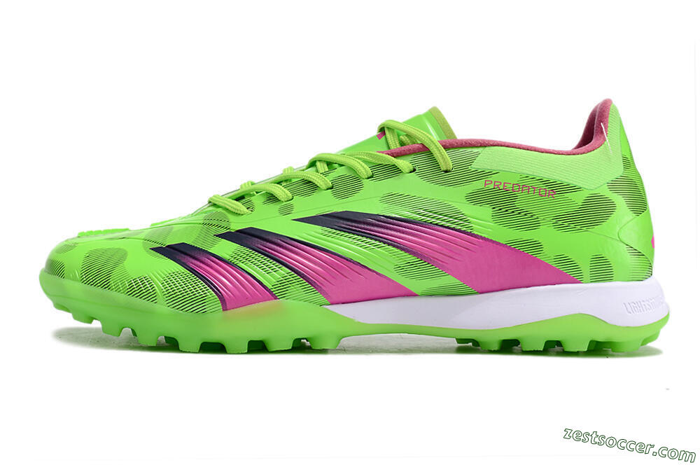 Adidas Predator Elite TF Low-Tops Soccer Shoes - Green/Purple/Pink 2