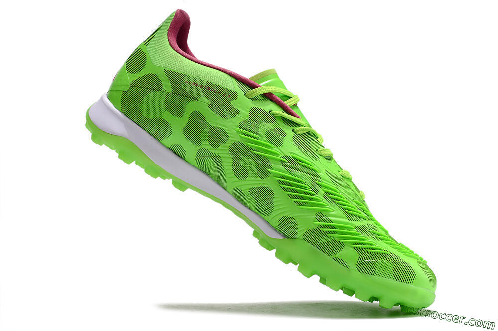 Adidas Predator Elite TF Low-Tops Soccer Shoes - Green/Purple/Pink 4