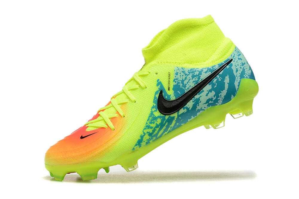 Nike Phantom Luna Elite NU FG High-Tops Soccer Cleats - Yellow/Orange/Black 8