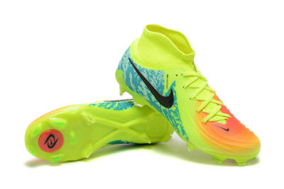 Nike Phantom Luna Elite NU FG High-Tops Soccer Cleats - Yellow/Orange/Black