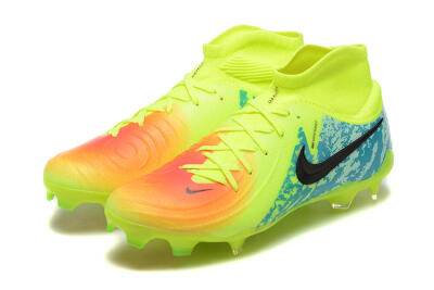 Nike Phantom Luna Elite NU FG High-Tops Soccer Cleats - Yellow/Orange/Black