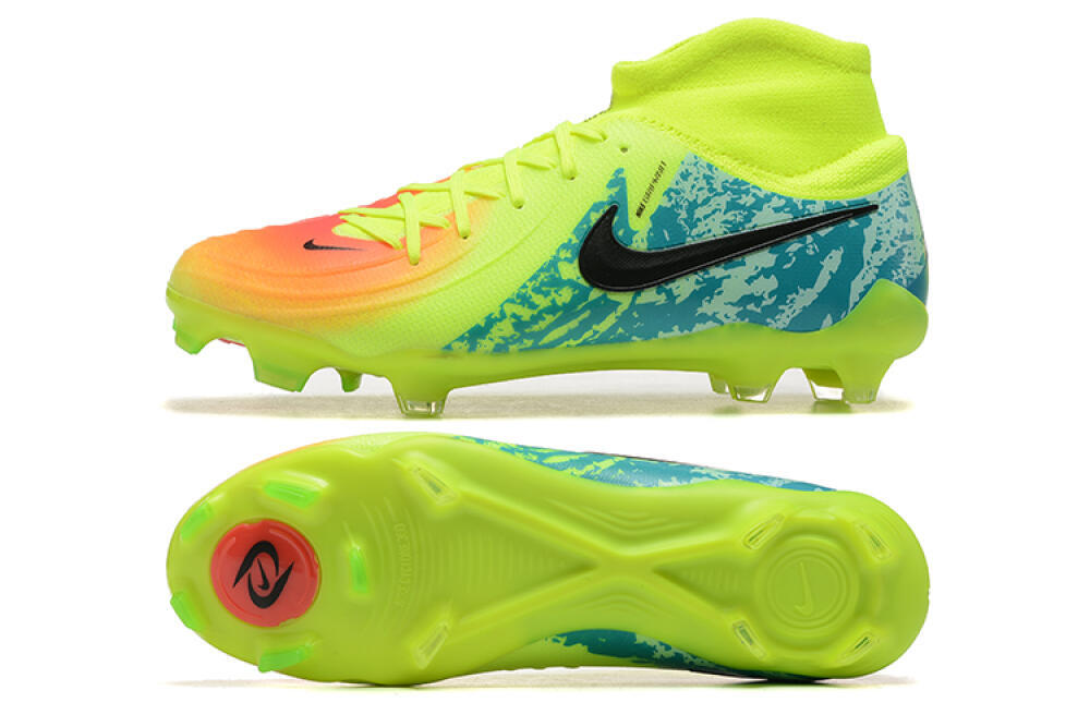 Nike Phantom Luna Elite NU FG High-Tops Soccer Cleats - Yellow/Orange/Black 1