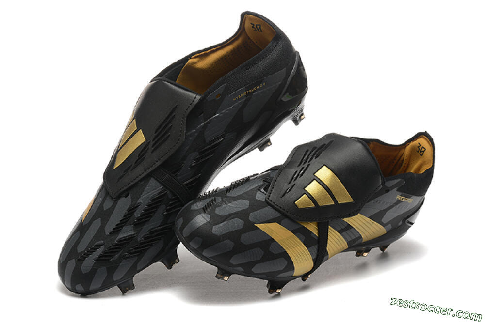 Adidas Predator Elite Foldover Tongue FG Low-Tops Soccer Cleats - Black/Gold 7