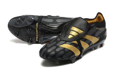Adidas Predator Elite Foldover Tongue FG Low-Tops Soccer Cleats - Black/Gold