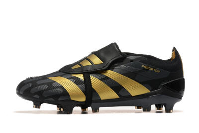 Adidas Predator Elite Foldover Tongue FG Low-Tops Soccer Cleats - Black/Gold