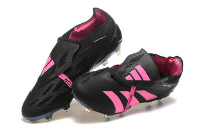 Adidas Predator Elite Foldover Tongue FG Low-Tops Soccer Cleats - Black/Pink