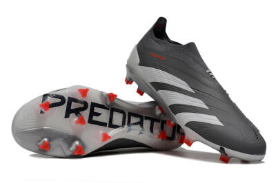 Adidas Predator Accuracy+ FG Low-Tops Soccer Cleats - Brown/Silver/Red