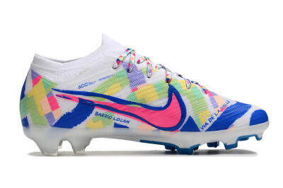 Nike Air Zoom Mercurial Vapor 15 Elite FG Low-Tops Soccer Cleats - White/Rainbow