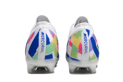 Nike Air Zoom Mercurial Vapor 15 Elite FG Low-Tops Soccer Cleats - White/Rainbow