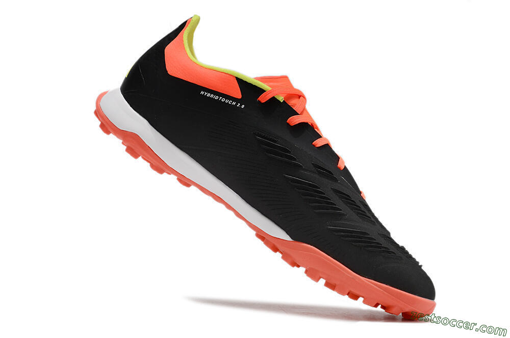 Adidas Predator 24 Elite TF Low-Tops Soccer Shoes - Black/White/Orange 4