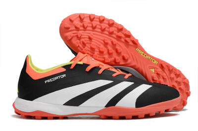 Adidas Predator 24 Elite TF Low-Tops Soccer Shoes - Black/White/Orange