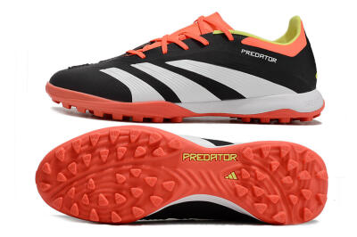Adidas Predator 24 Elite TF Low-Tops Soccer Shoes - Black/White/Orange