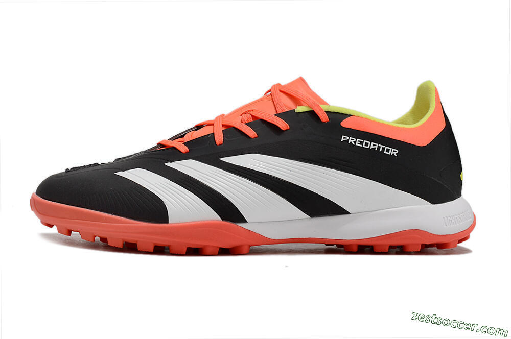 Adidas Predator 24 Elite TF Low-Tops Soccer Shoes - Black/White/Orange 2