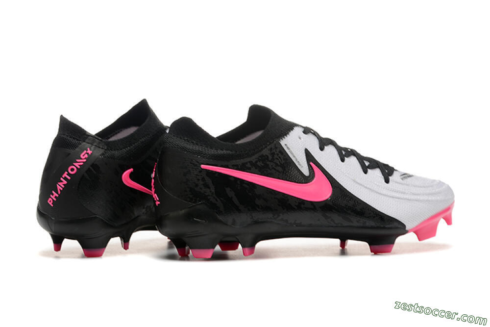 Nike Phantom Luna Elite NU FG Low-Tops Soccer Cleats - White/Black/Pink 9