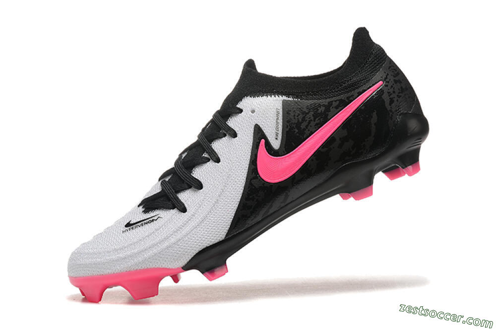 Nike Phantom Luna Elite NU FG Low-Tops Soccer Cleats - White/Black/Pink 8